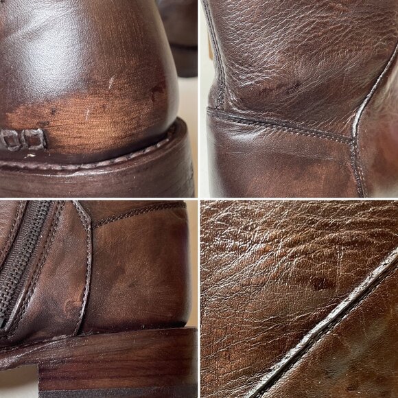 BED STU Manchester Distressed Brown Leather Tall Riding Boots BEDSTU Size 7 - Picture 8 of 16